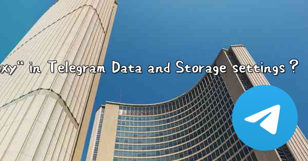 What is “Proxy“ in Telegram Data and Storage settings？